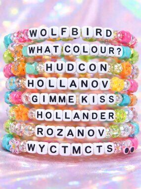 HEATED RIVALRY | set of 10 Kandi festival / rave beaded bracelets